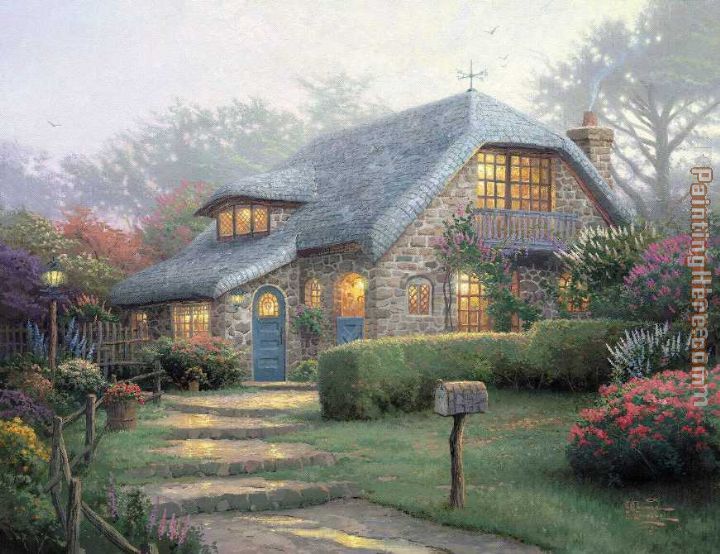 Thomas Kinkade Lilac Cottage
